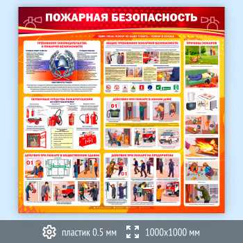 Стенд «Пожарная безопасность» (PB-01-SUPERSLIM)
